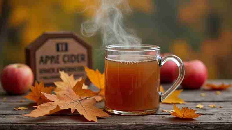 Autumn Apple Cider Alert: Experts Warn of Unpasteurised Risks, Concept art for illustrative purpose, tags: unpasteurisierter - Monok